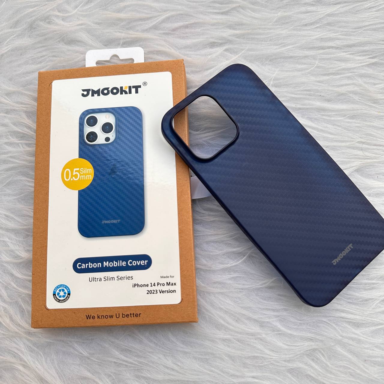 قاب آیفون 14 پرومکس 0.5mm مدل کربن برند JMGOKIT