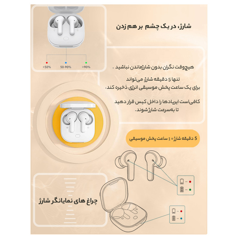 هدفون بلوتوثی کیو سی وای مدل T13 گارانتی 12 ماهه شرکتی