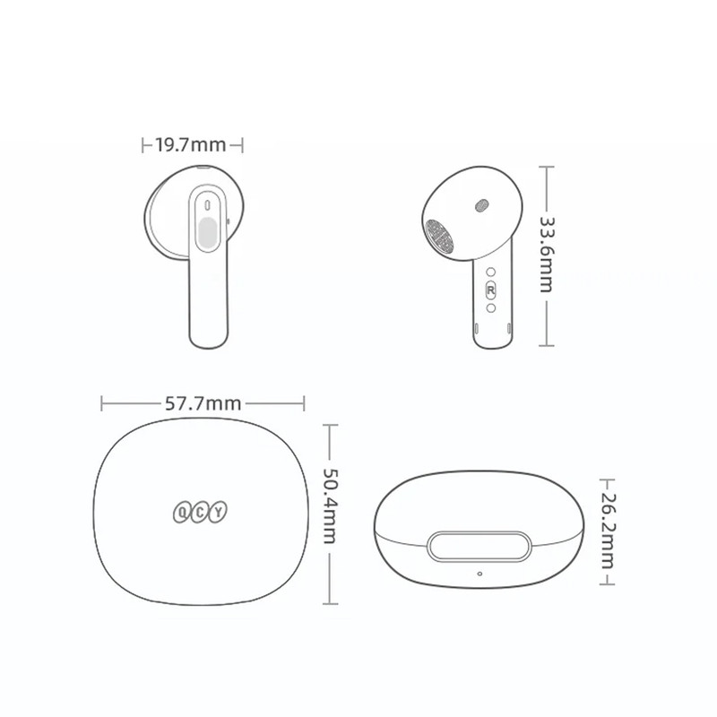 هدفون بلوتوثی کیو سی وای مدل AilyBuds E10 گارانتی 18 ماهه شرکتی