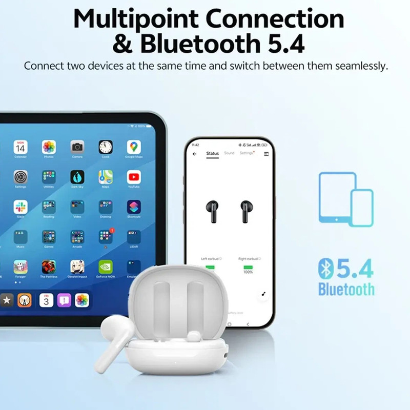 هدفون بلوتوثی کیو سی وای مدل AilyBuds E10 گارانتی 18 ماهه شرکتی