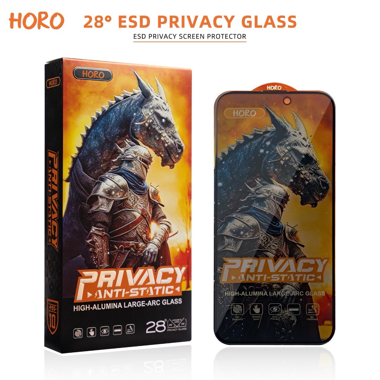 گلس هورو پرایوسی مناسب آیفون 15 پرو