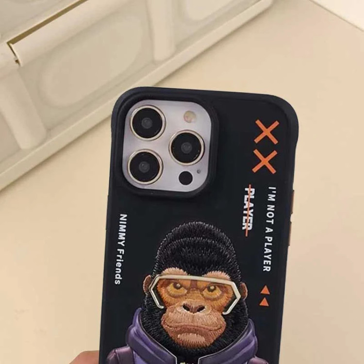 قاب نیمی مناسب آیفون 12 پرومکس مدل monkey