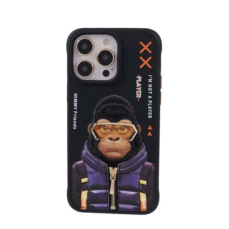 قاب نیمی مناسب آیفون 13 پرومکس مدل monkey