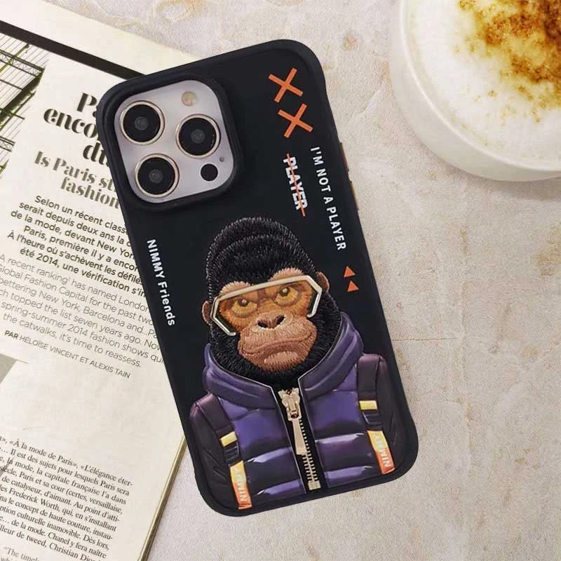 قاب نیمی مناسب آیفون 13 پرومکس مدل monkey