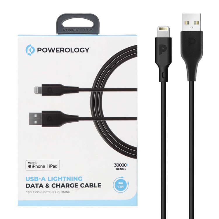 کابل شارژ فست 3 متری آیفون پاورولوژی usb to Lightning