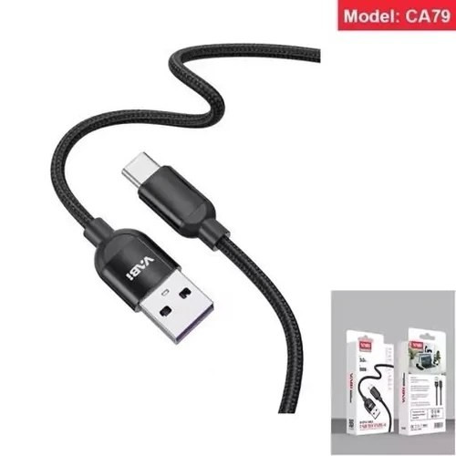 کابل شارژ و انتقال دیتا تایپ سی فست کنفی وابی (VABI) مدل CA79 - طول ۱ متر
