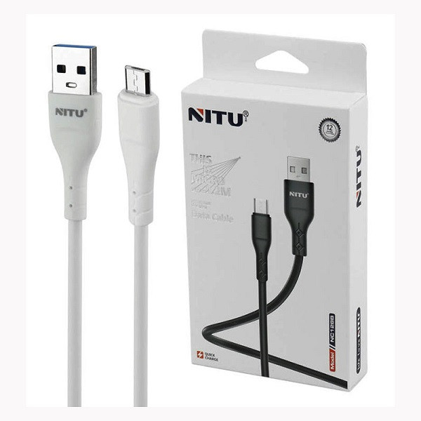 کابل شارژ و انتقال دیتا Micro USB نیتو مدل NC128B مشکی با قابلیت فست شارژ