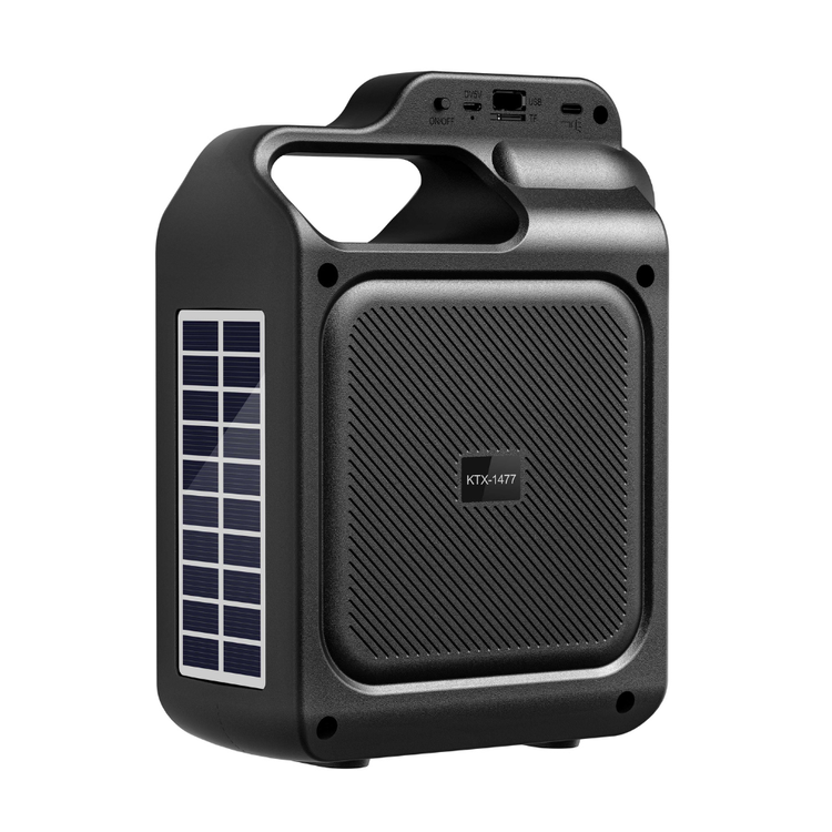 اسپیکر بلوتوثی KTX-1477 چراغ قوه دار با پنل خورشیدی