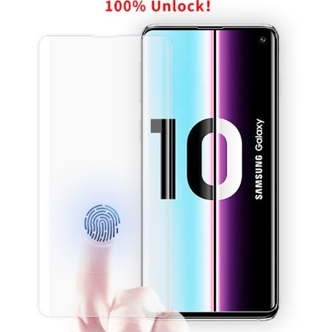گلس سامسونگ s10 plus مدل فول چسب خمیده تمام صفحه